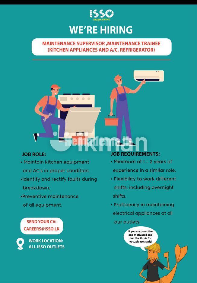 Maintenance Supervisor – Mathara